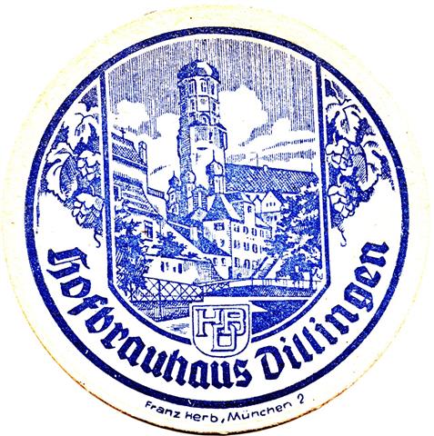 dillingen dlg-by hofbr�u rund 1a (215-hbd-franz herb-blau)